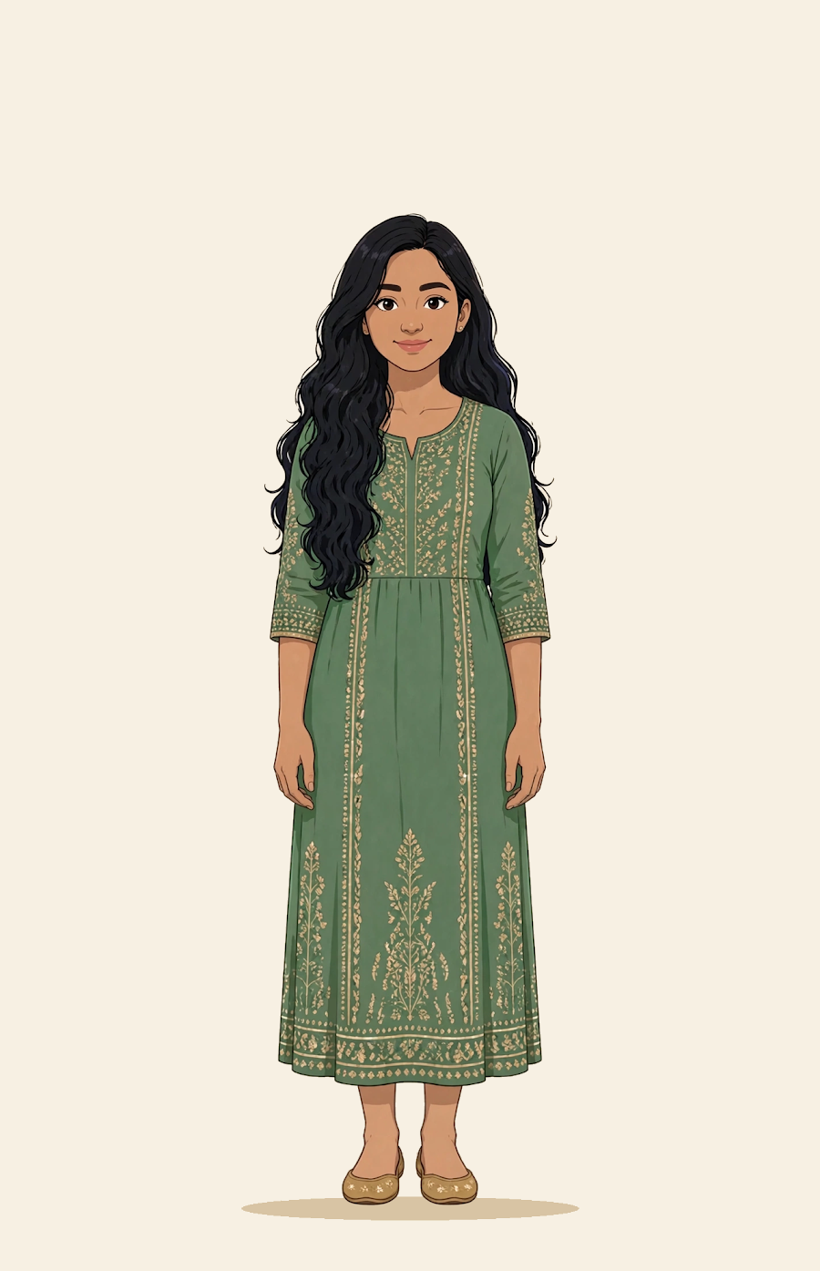 Illustrated portrait of Ayana Nayir from The Morning Set Series