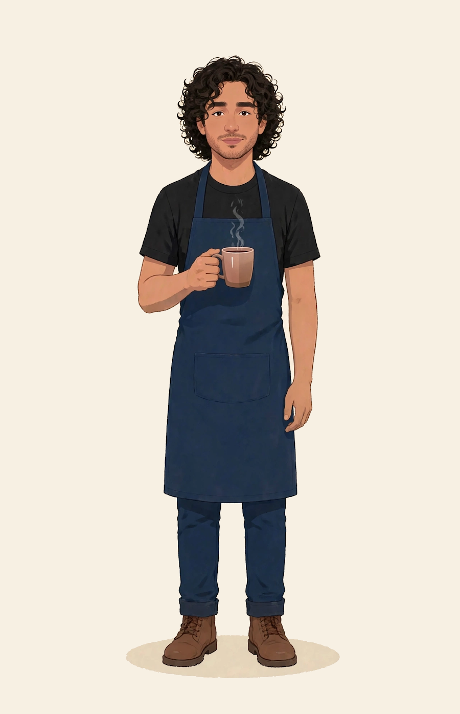 Illustrated portrait of Emilio Reyes from The Morning Set Series